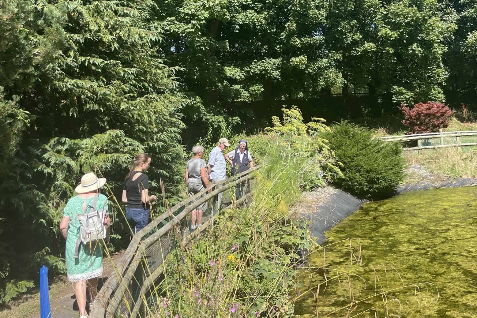 Exploring the gardens at Nazareth House Exploring the gardens at Nazareth House