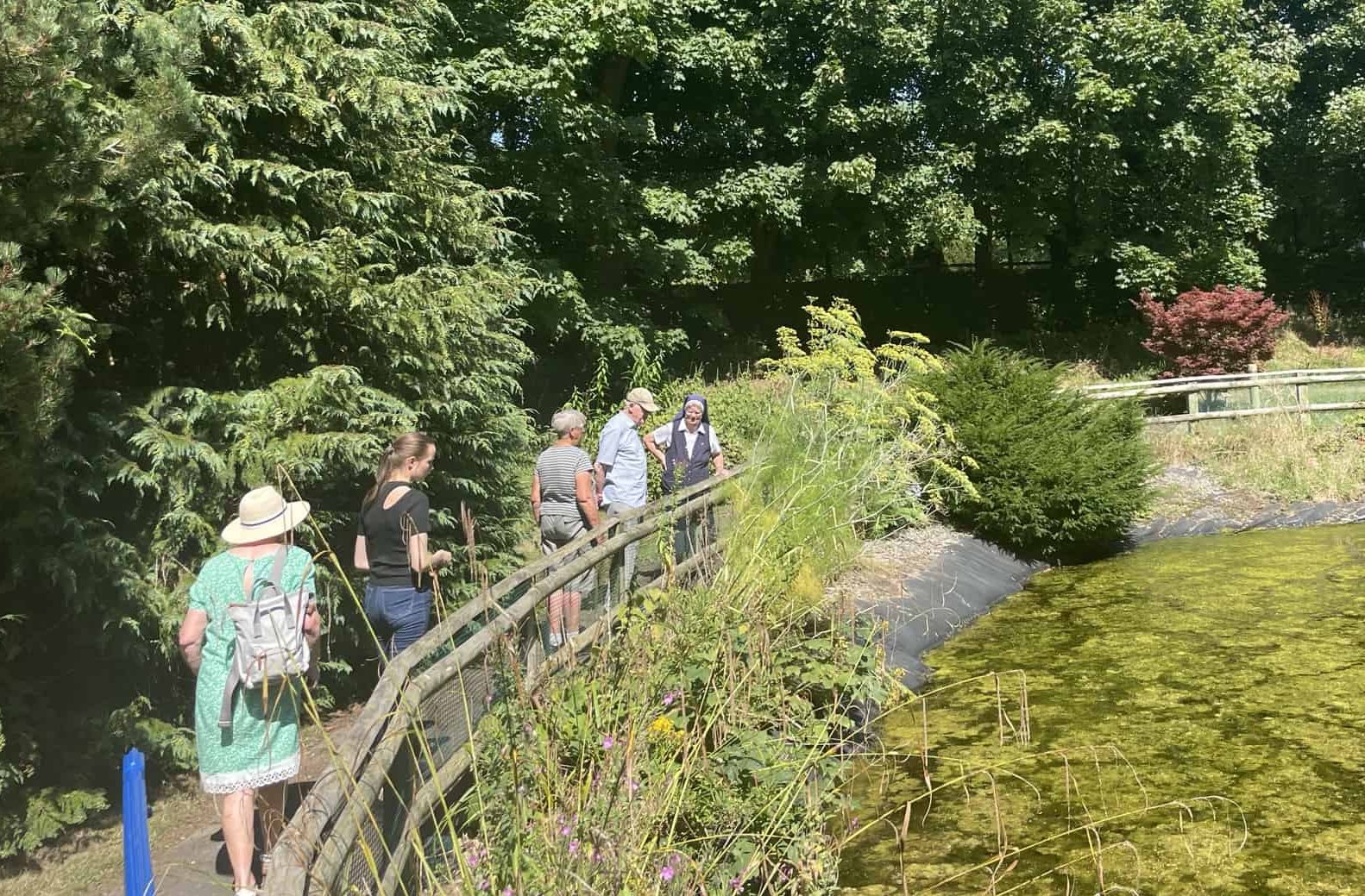 Exploring the gardens at Nazareth House Exploring the gardens at Nazareth House